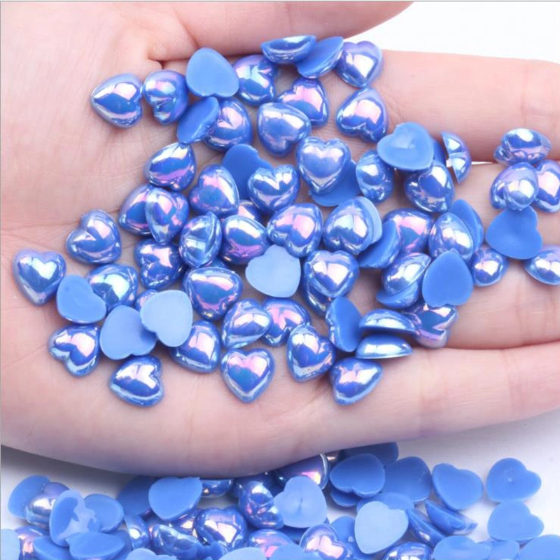 Wholesale Heart Shape Fancy Ab Crystal Stones Non Hot Fix Strass Flatback Glass Nail Rhinestone