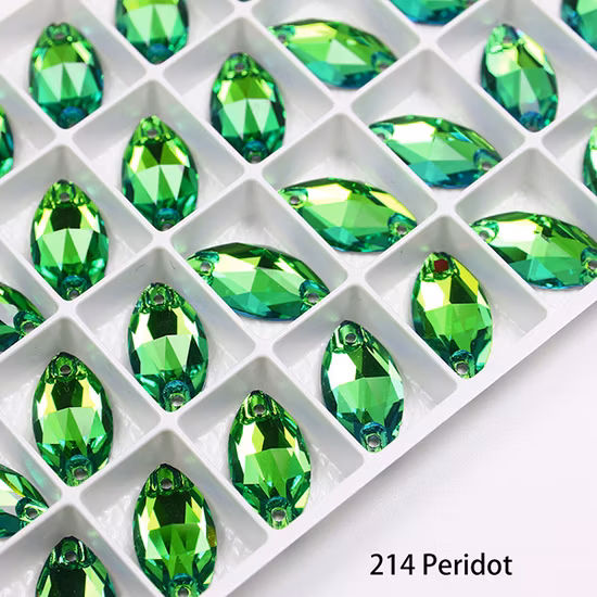Cristal Rivoli Shape Point Back Pedras extravagantes Strass satélite de vidro para fazer joias