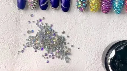 Kingswick Strass Nail Art Decoração Ss12 Ss20 Ab Cor Cristal Flatback Não Hotfix 3D Glitter Strass