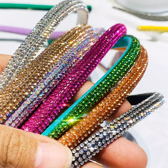 Novo design tiras de strass cristal strass corda para sandália acessórios de sapato diy